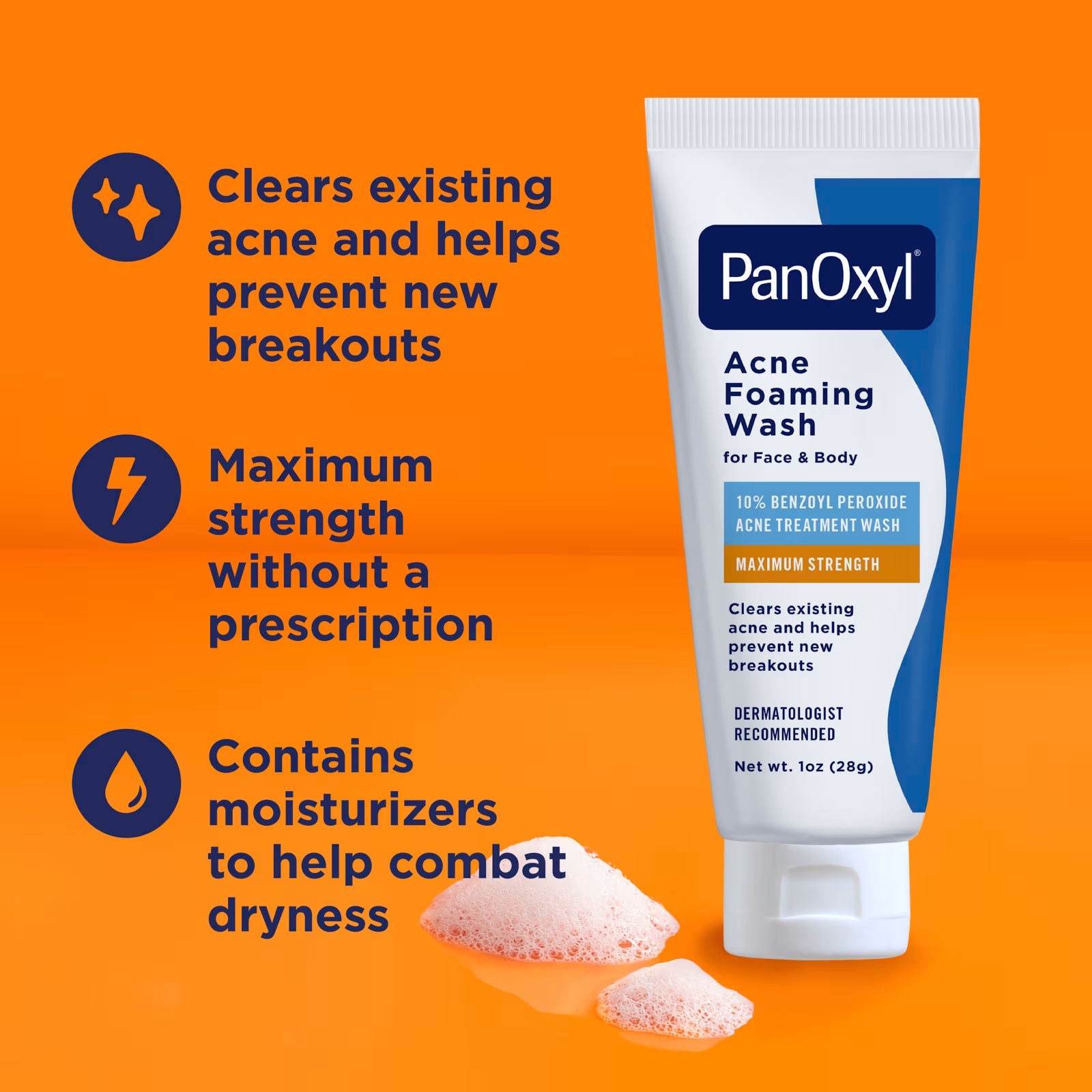 PanOxyl Benzoyl Peroxide Acne Foaming Wash (28g)